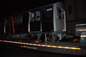 Subway Cars on the Street
