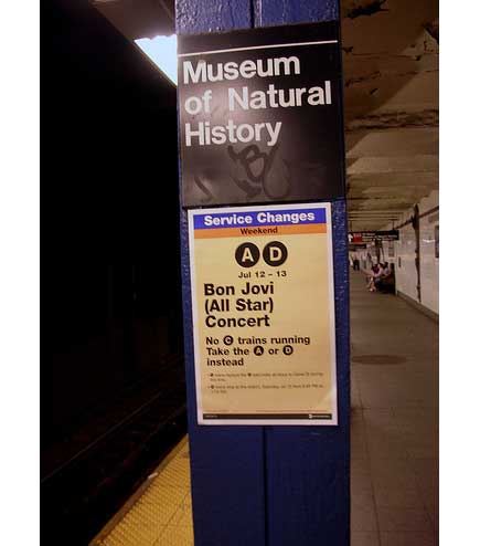 Bon Jovi Subway Sign