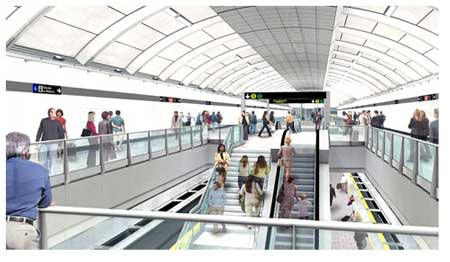 Mezzanine Level of T Line